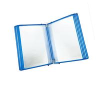 OOPDNEGAK Wall Mount Reference Organizer - Catalog Display Rack, 10 Double-Sided Panel Sfile Organizer For Desk, Desktop Reference System A4 Letter Size, Assorted Colors,(Blue)