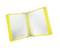 OOPDNEGAK Wall Mount Reference Organizer - Catalog Display Rack, 10 Double-Sided Panel Sfile Organizer For Desk, Desktop Reference System A4 Letter Size, Assorted Colors,(Yellow)