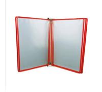 OOPDNEGAK Wall Mount Reference Organizer - Catalog Display Rack, A4 Wall-Mounted File Holder, Desktop Flip Display Folde, Desktop Reference Organizer, With 5Display Pockets(D)