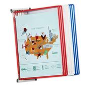 OOPDNEGAK Wall Mount Reference Organizer - Catalog Display Rack, Wall Mounted Reference Display System, Poster Flip Book Display - A4 Paper Size, 10 Double-Sided Display Pockets