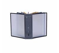OOPDNEGAK Wall Mount Reference Organizer, PVC Desktop Flip Display Folder, 20 Double-Sided Color Display Pockets, Desktop Reference System, Flip And Find Reference Display Document Holder