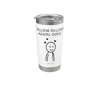 Oops Developing Affection Again Simple Character Stainless Steel Insulated Tumbler