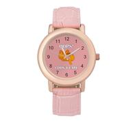 Oops Don’t Care Cat Womens Leather Strap Elegant Lady Wrist Watches Casual Band Three-Hand Watch