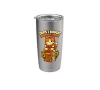 Oops I Bought Another Book Funny Cute Cat Stainless Steel Insulated Tumbler