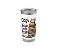 OOPS... I Bought More Books - Sarcastic Cute Book Reader Cat Stainless Steel Insulated Tumbler