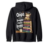 OOPS... I Bought More Books - Sarcastic Cute Book Reader Cat Zip Hoodie