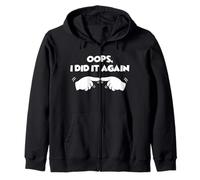 Oops I Did It Again Finger Pointing Funny Couple Zip Hoodie