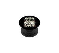 Oops! I Got Another Cat Fun Kitten Lover Retro Women Cat Mom PopSockets Adhesive PopGrip
