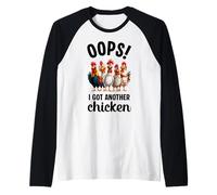 Oops I Got Another Chicken Funny Raglan Baseball Tee