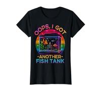 Oops I got Another Fish Tank - Funny Aquarium Value Graphic T-Shirt, Women, Black, S