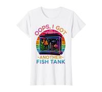 Oops I got Another Fish Tank - Funny Aquarium Value Graphic T-Shirt, Women, White, XL