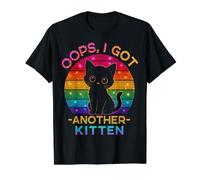 Oops I Got Another Kitten - Funny Cat Value Graphic T-Shirt, Men, Black, L