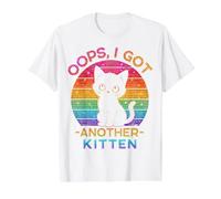 Oops I Got Another Kitten - Funny Cat Value Graphic T-Shirt, Men, White, S