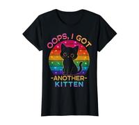 Oops I Got Another Kitten - Funny Cat Value Graphic T-Shirt, Women, Black, S