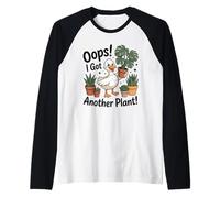 Oops I Got Another Plant Duck Houseplant Lover Raglan Baseball Tee