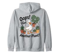 Oops I Got Another Plant Duck Houseplant Lover Zip Hoodie