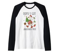 Oops I Got Another Tree Goose Holiday Raglan Baseball Tee