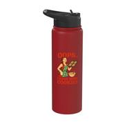 Oops I Made More Cookies Retro Funny Christmas Stainless Steel Insulated Water Bottle