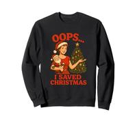Oops I Saved Christmas Retro Funny Adults Sweatshirt