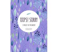 Oops! Sorry, I Forgot The Password: A4 Large Print Password Notebook with A-Z Tabs | Big Book Size | Watercolor Floral Leaf Design Blue-Violet