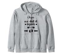Oops We Did It Again 2026 Mom Dad Funny Announcement Zip Hoodie