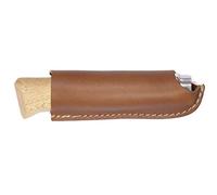 oopsmark Leather Belt Sheath and Case for Knives Designed in Opinel France - Pocket Knife Holder for Camping, Hunting, Fishing, and Picnics (#8 - Tan)