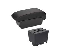 OOPUHKSY Car Armrest Box Parts Storage Box For VW For Polo 9N 3 02-09 2008 2007 Car Interior Accessories USB Armrest(B1 Black red 3USB)