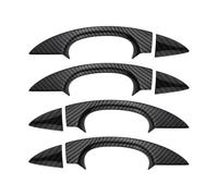OOPUHKSY Car Exterior Door Handle Cover Trim Sticker for VW for Troc for T-ROC 2017 2018 2019 2020 2021 2022 Accessories(Carbon Fiber Black)