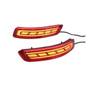 OOPUHKSY For Toyota For Corolla For Altis 2014 2015 2016 2017 2018 Car Rear Fog Lamp Bumper Light Brake Light Dynamic Turn Signal Reflector(Model B,3 Functions)