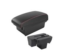 OOPUHKSY For VW For Polo Car Armrest 2020-2024 Storage Box Parts Car Accessories(A1 Black red NO USB)