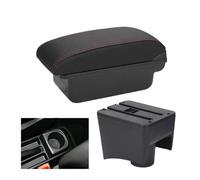OOPUHKSY For VW For POLO Mk5 6R For Vento Car Armrest Box Interior Parts Storage Box Car Accessories USB 2012-2018(C1 Black red NO USB)