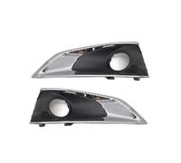 OOPUHKSY Front Fog Lamp Chrome Bezel Daytime Running Light Car Fog Light Grille For Peugeot 301 2017 2018 2019 Auto Exterior Accessories(Hight 1 Set)