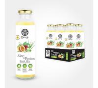 OORG Natural Sri Lankan Aloe & Passionfruit Juice - 1 x 250ml bottle, A healthy & refreshing hydrating beverage, 100% fruit ingredients, No Preservatives (1 Bottle, Aloe & Passionfruit)