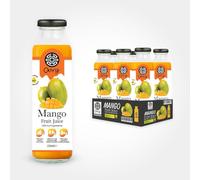 OORG Natural Sri Lankan Mango Fruit Juice - 6 x 250ml bottle, A healthy & refreshing hydrating beverage, 100% fruit ingredients, No Preservatives (6 Bottles, Mango)