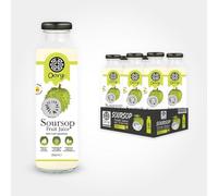 OORG Natural Sri Lankan Soursop Fruit Juice - 6 x 250ml bottle, A healthy & refreshing hydrating beverage, 100% fruit ingredients, No Preservatives (6 Bottles, Soursop)