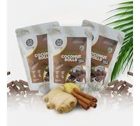 'OORG Organic Coconut Rolls, 100g x 6 Packs, Made in Sri Lanka | Vegan, Gluten-Free, Non-GMO, Vegetarian, Dairy Free Vanilla, BBQ, Chocolate, Original, Sour Cream & Onion (Ginger and Cinnamon)