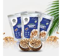 'OORG Organic Coconut Rolls, 100g x 6 Packs, Made in Sri Lanka | Vegan, Gluten-Free, Non-GMO, Vegetarian, Dairy Free Vanilla, BBQ, Chocolate, Ginger & Cinnamon, Original, Sour Cream & Onion (Original)