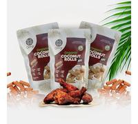 'OORG Organic Coconut Rolls, 100g x 6 Packs, Made in Sri Lanka | Vegan, Gluten-Free, Non-GMO, Vegetarian, Dairy Free Vanilla, BBQ, Chocolate, Ginger & Cinnamon, Original, Sour Cream & Onion (BBQ)