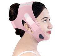 OORSE Silicone Face Lift Tape, Double Chin Reducer V Line Face Lifting Mask with Chin Strap for Women - Jawline Shaper (Pink)