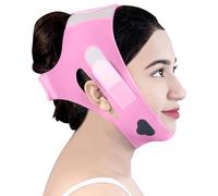 OORSE Silicone Face Lift Tape, Double Chin Reducer V Line Face Lifting Mask with Chin Strap for Women - Jawline Shaper (Purple)