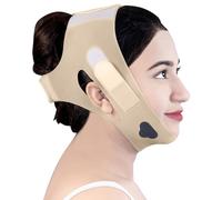 OORSE Silicone Face Lift Tape, Double Chin Reducer V Line Face Lifting Mask with Chin Strap for Women - Jawline Shaper (Ivory)