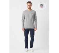 OOSC Mens NFL Long Sleeve Shield Grey T-Shirt, Grey, XS EU