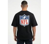 OOSC Mens NFL Oversize Shield Black T-Shirt, Black, L EU