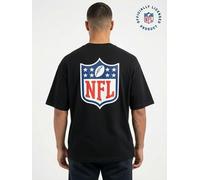 OOSC Mens NFL Oversize Shield Black T-Shirt, Black, XL EU