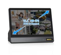 OOSSXX 8.0/4K Megapixel 8-Channel POE NVR Network Video Recorder All-in-One Monitor NVR, Supports up to 8 x 8MP/4K IP Cameras, Max to 6TB Hard Drive (HDD Not Included)