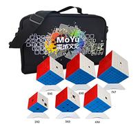 Oostifun Gobus MoYu MoFangJiaoShi Speed Cube Collection Age 6+ with Carrying Storage Bag: 2x2 3x3 4x4 5x5 6x6 7x7 Magic Cube Puzzle Cubes Set, Pack of 6 Puzzle Cubes Gift Set (Stickerless)