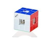 Oostifun Kongxin 3x3 M Nanosurface UV Coated Edition Cube Multicolor Puzzle 3x3x3 M Hollow Twist Smooth Cube Puzzle Brain Teaser Maze with Small Bag and One Tripod
