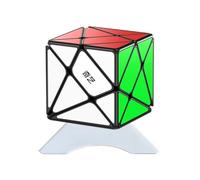 Oostifun Mo Fang GE Axis Cube S 3x3 Cube Bian Huan Jingang S 3x3x3 Fluctuation Angle Twisty Puzzle Irregular Smooth Cubes Puzzles Brain Teaser Puzzle Toys with One Tripod(Black Patch)