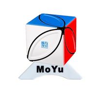 Oostifun MoYu MoFang JiaoShi Maple Leaf Black Bottom Cube Cubing Classroom Double Adjustment System Smooth Matte Surface Twist Puzzle Smooth Cube puzzle with One Cube Tripod (Standard Version)