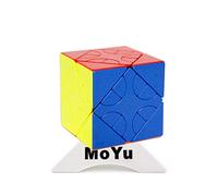 Oostifun MoYu MoFang JiaoShi Meilong HunYuan Turning Cube HunYuan Skewb Puzzles Cube Multi Color with One Cube Tripod(Style-2)
